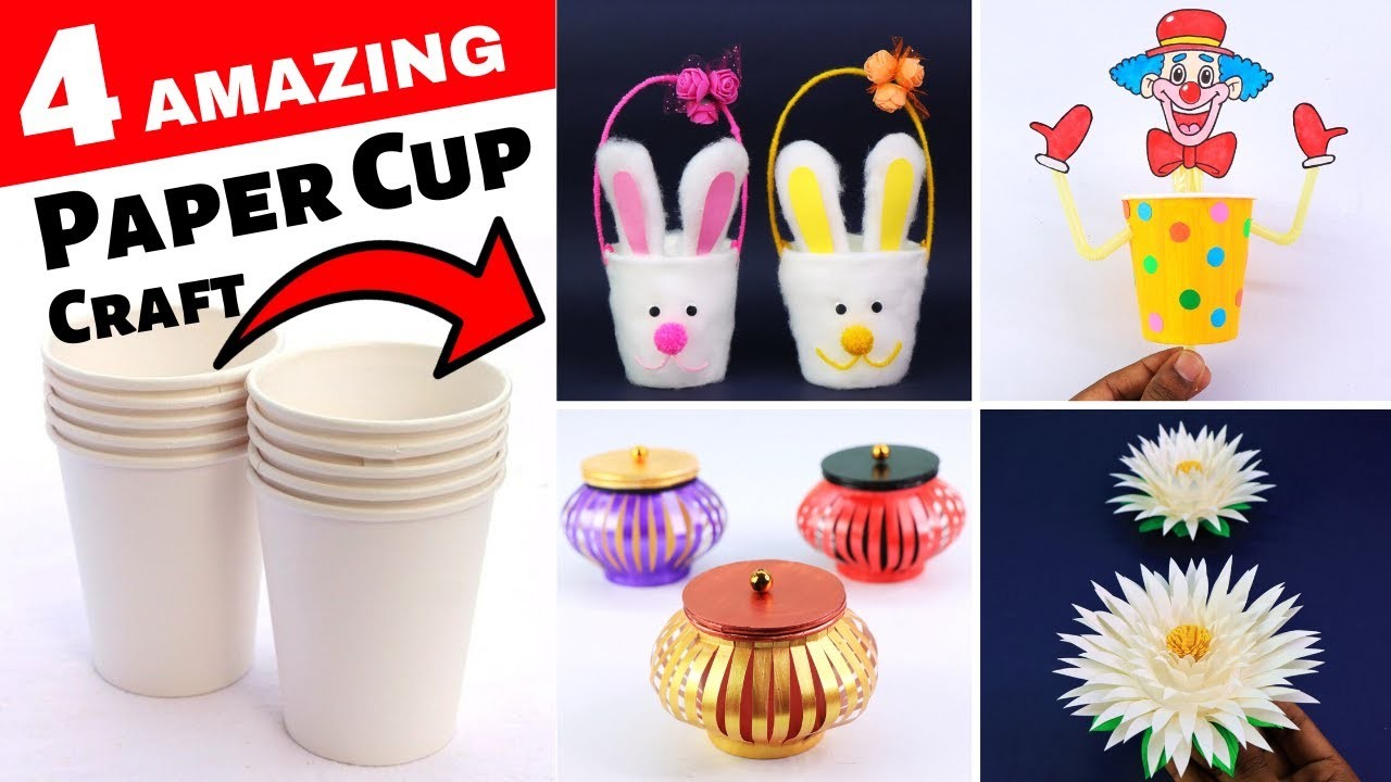 4 Awesome Paper Cup Craft Ideas !! You Must Try !! | Easy paper cup crafts | Best Craft Ideas
