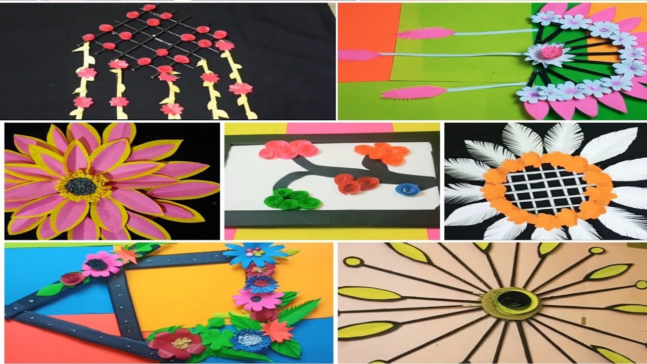 7 Easy and Quick Paper Wall Hanging Ideas A4 size Wall decor Cardboard Reuse. Room Decor Ideas