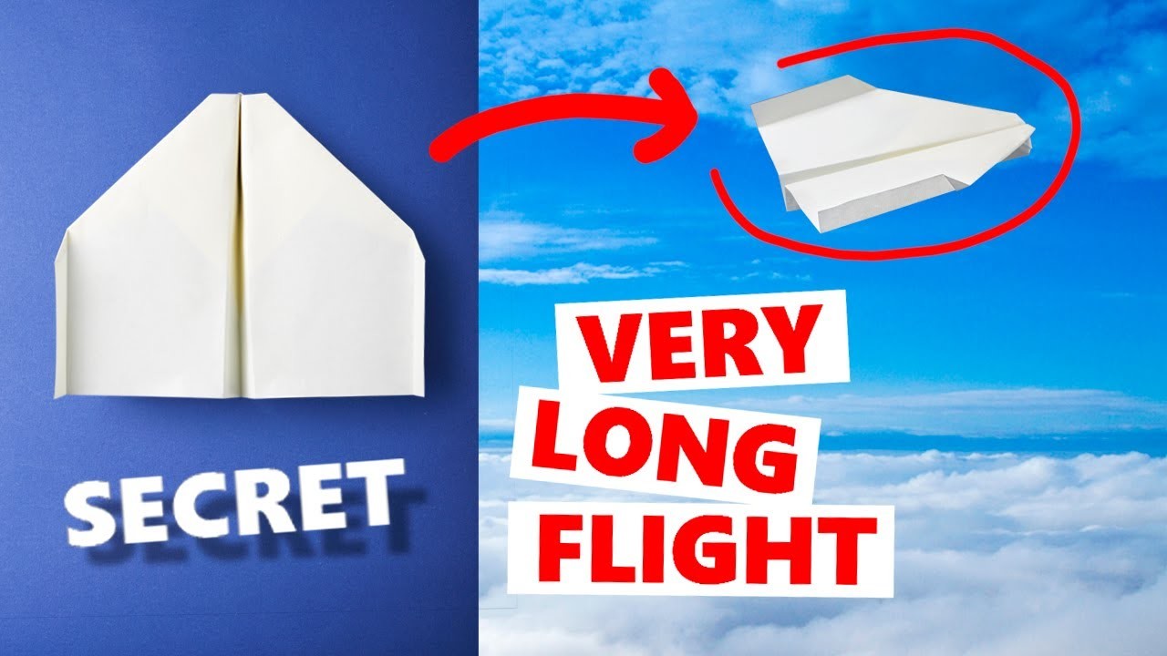 AIRPLANE FROM PAPER  - how to make a paper airplane that flies very far. Learn the SECRET:)