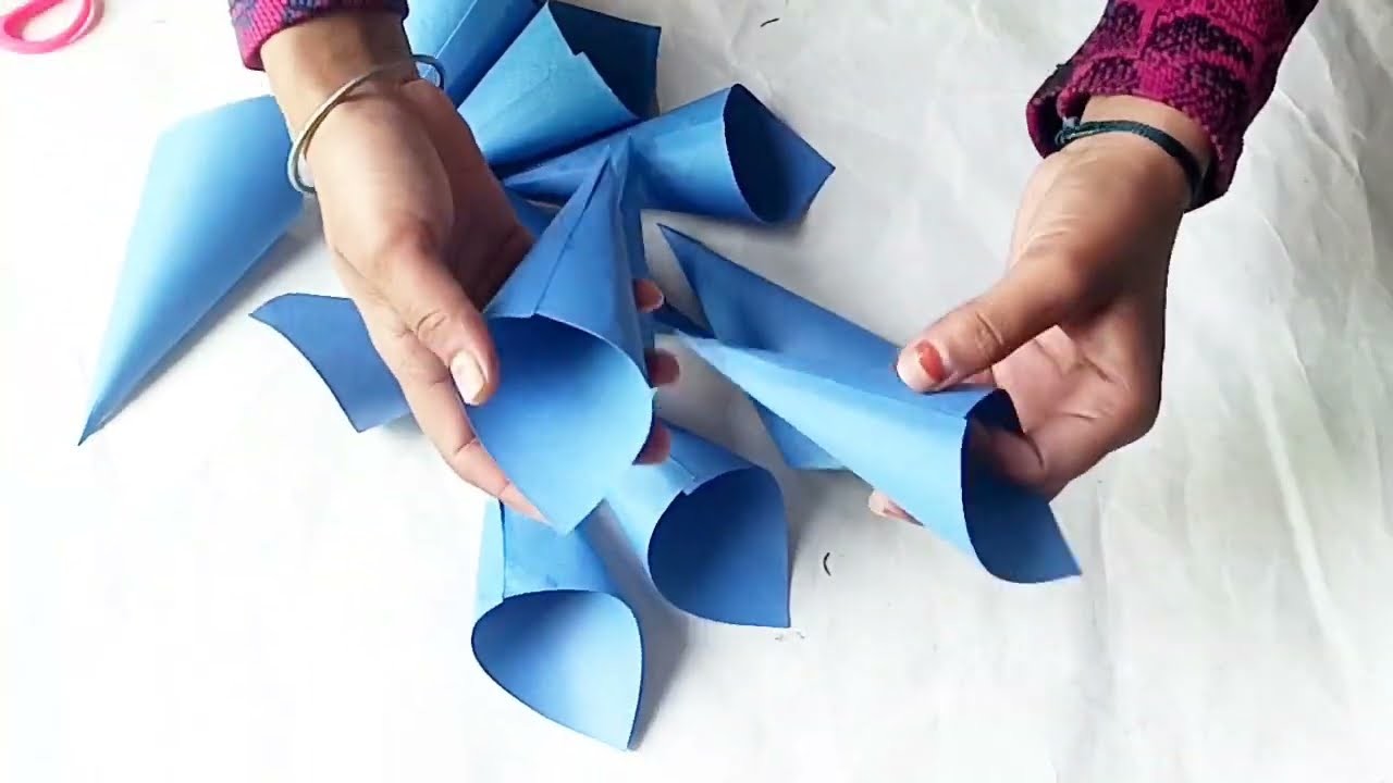 Beautiful and easy wall hanging || paper craft for home decoration || paper flower wall hanging