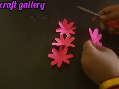 Beautiful paper flowers wall hanging.color paper craft.