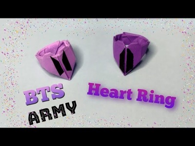 BTS ARMY Paper Ring | BTS Craft | DIY Origami Heart Ring