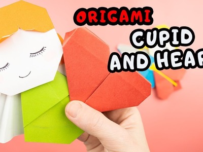 Cupid Origami Tutorial how to make a heart. St Valentinas Day origami