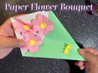 Cute Paper Flower Bouquet ~ DIY Paper Craft ~ Easy paper craft ideas ~ MommyRose Craft