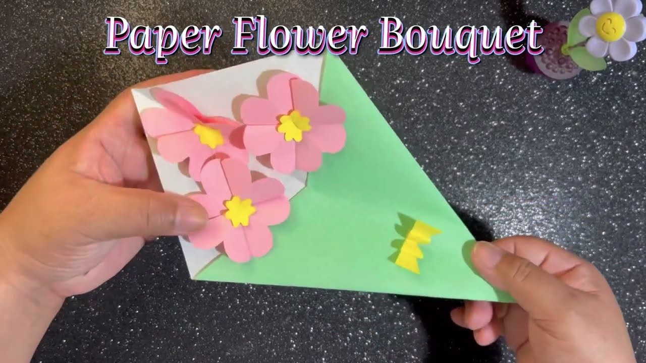 Cute Paper Flower Bouquet ~ DIY Paper Craft ~ Easy paper craft ideas ~ MommyRose Craft