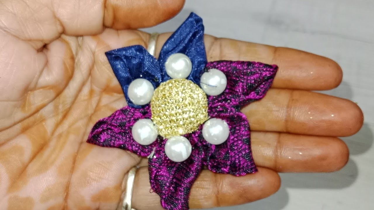 Diy:Easy Fabric Flower making. Amazing Fabric Flowers Making. Kapde ke phool banana #diy #handmade