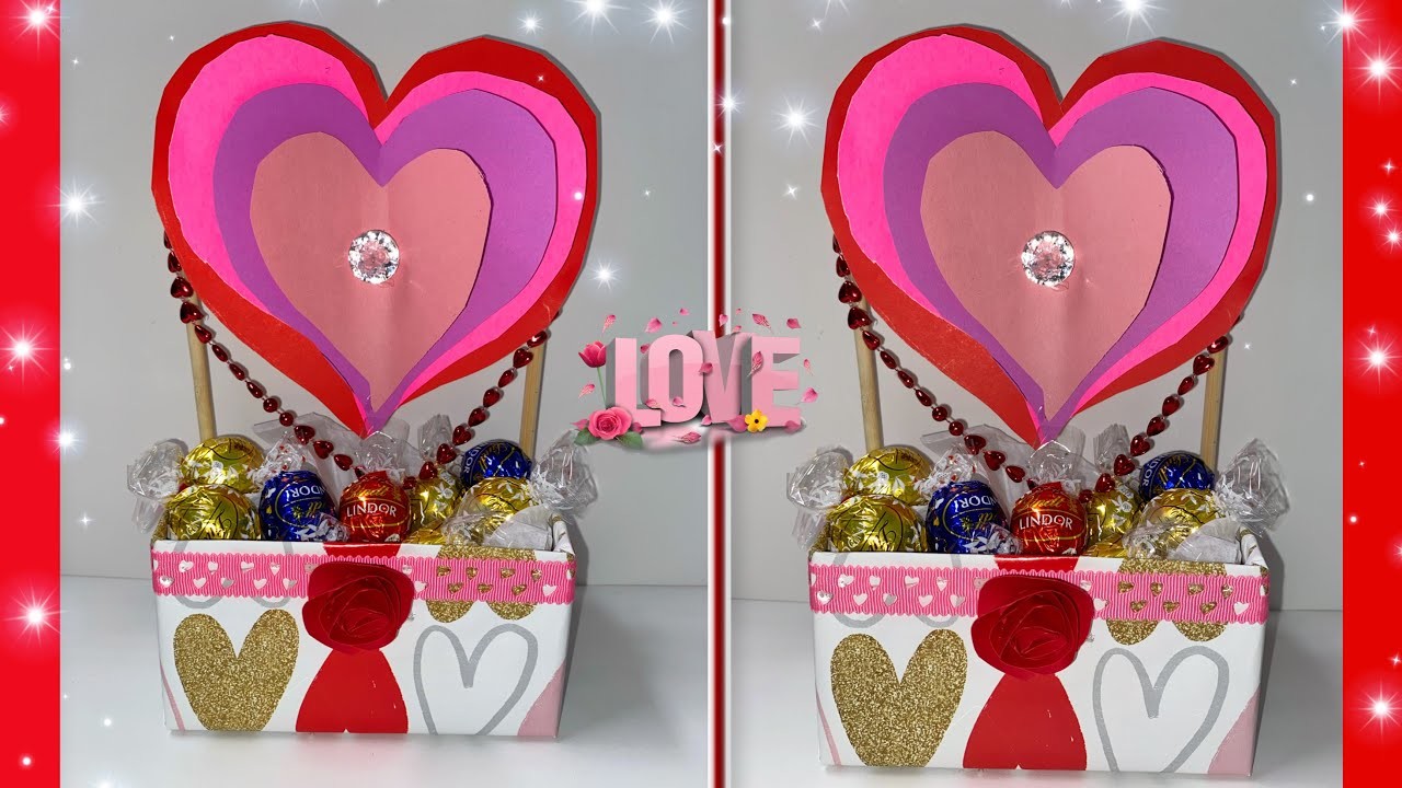 DIY Heart Air Balloon Valentine’s Day ????Manualidades Fáciles Para San Valentin ????