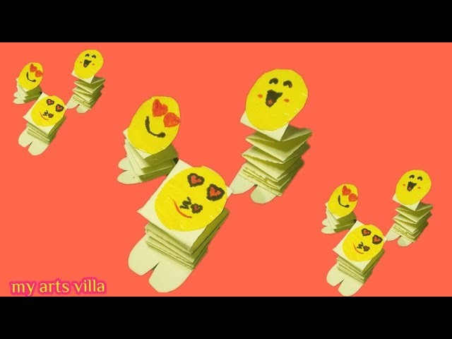 Diy - Jumping Emoji | How To make paper Jumping Emoji craft | Paper Toys