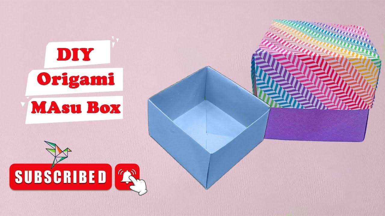 DIY Origami Box With Lid - How to Fold Origami Box With Lid?? Masu Box