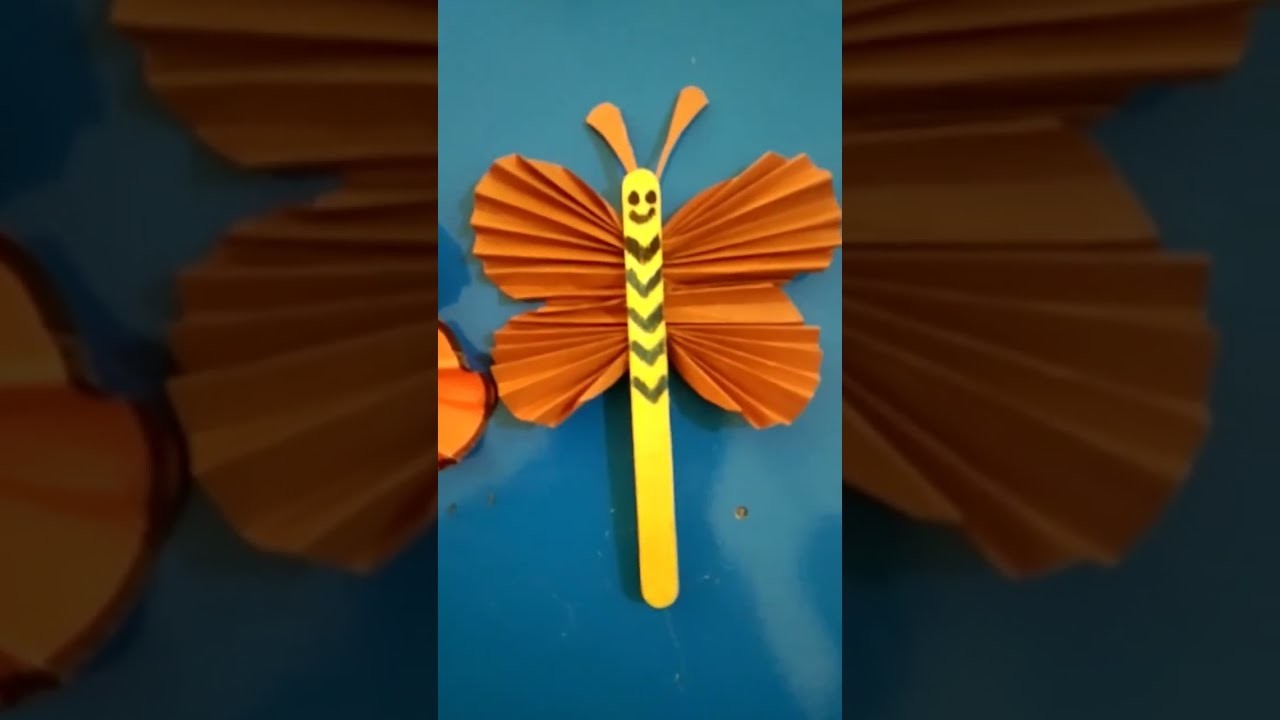 DIY ORIGAMI BUTTERFLY #video#origami #viralvideos#trend