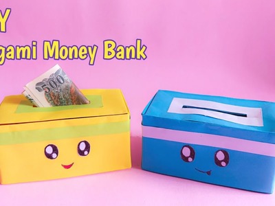 DIY ORIGAMI MONEY BANK | HOW TO MAKE PAPER PIGGY BANK | PAPER CRAFT