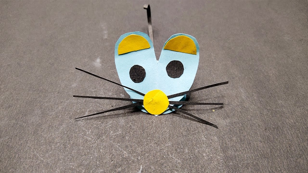 DIY Origami Paper Mouse Craft Tutorial: How to Make a Cute Mouse from Paper | @artandcraftwithdaisy