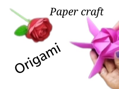 DIY paper flower easy origami.paper flower ideas.paper Rose ???? making ||#origami  @artcrafts8483