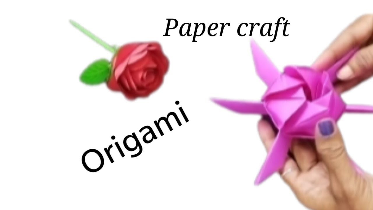 DIY paper flower easy origami.paper flower ideas.paper Rose ???? making ||#origami  @artcrafts8483