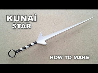 DIY - star kunai making from A4 paper - (How to Make a paper kunai)