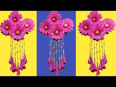 Easy and beautiful wall hanging ???????? Paper craft |#wallmat |#Flower |@namiartcreative