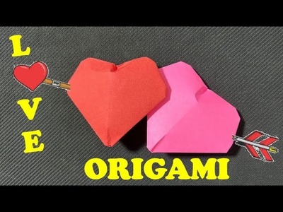 Easy Origami Love for Valentine Day in 4 mins | How to make paper heart 3D
