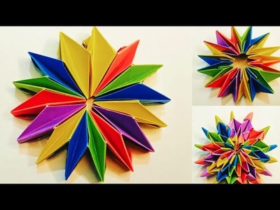 Endless paper toy antistress how to make paper kaleidoscope.paper craft home decorate paper flower