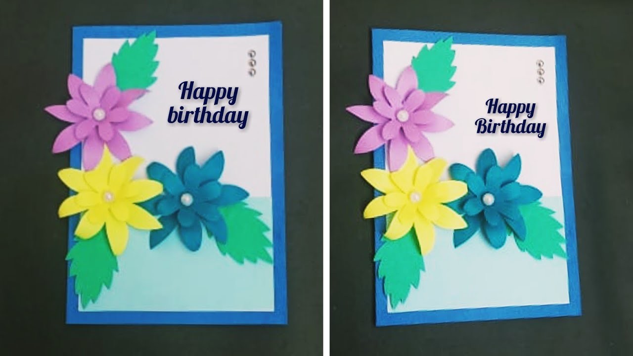 Handmade paper birthday card ideas.paper craft.birthday card ideas. . 