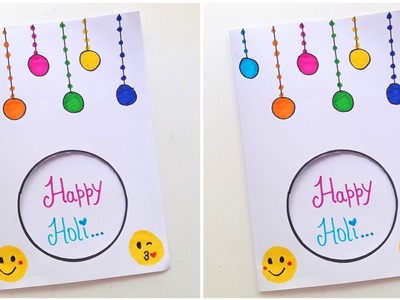 ???? Happy Holi Card 2023 ???? DIY Holi Card From WHITE PAPER • Easy & Beautiful holi card idea at home