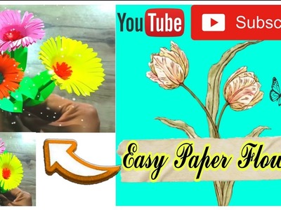 How To Easy Making Paper Flowers || DIY Paper Craft || Handmade Paper Flowers