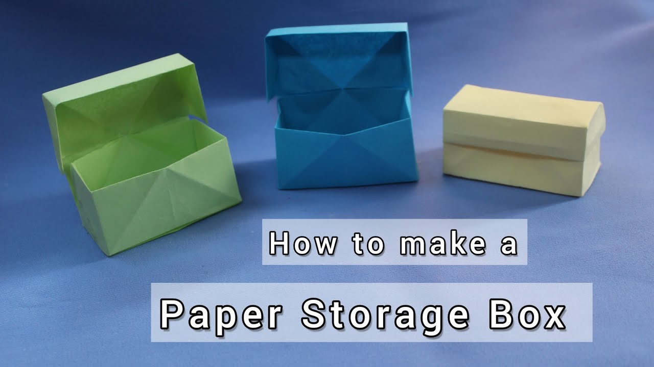 How to make a Mini Paper Storage Box | Paper Craft  #papercraft