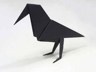 How to Make a Paper Crow - Origami Halloween Raven