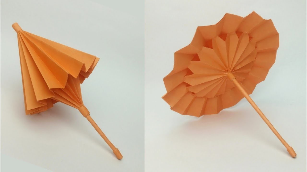 How To Make a Paper Umbrella That Open And Close. Origami Umbrella. mini paper Umbrella