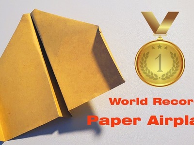 How to make a world record paper airplane that flies a long time | sky king paper airplane tutorial