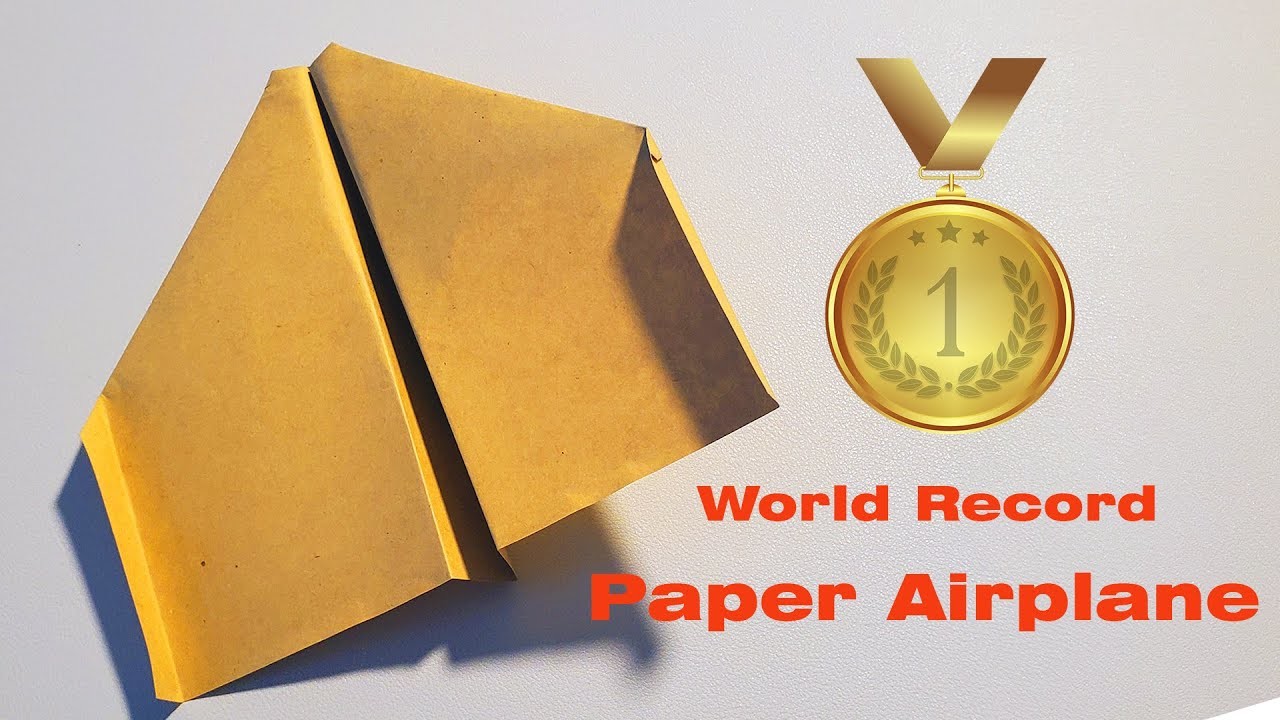 How to make a world record paper airplane that flies a long time | sky king paper airplane tutorial