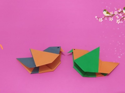 How to make an Easy origami bird DIY paper Bird tutorial