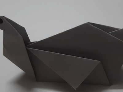 HOW TO MAKE AN ORIGAMI BLACK  BIRD SWAN EASY | PAPER SWAN FOLDING STEP BY STEP INSTRUCTIONS
