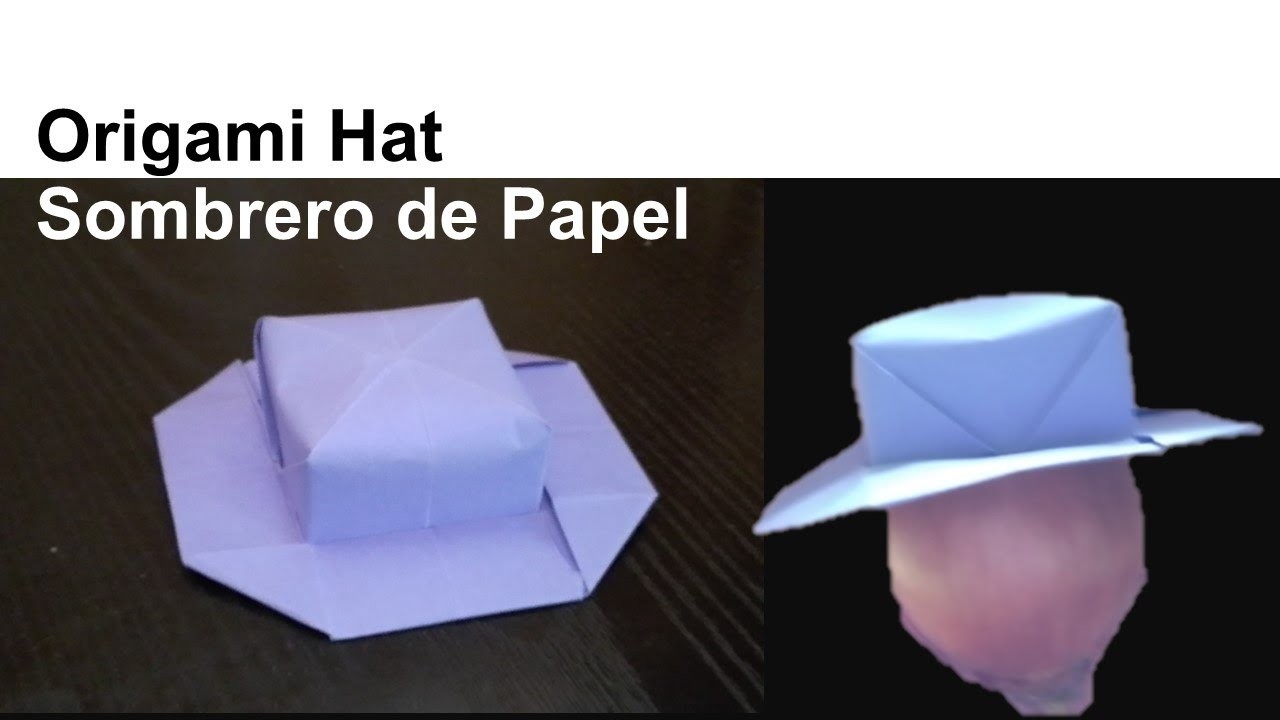 How to Make an Origami Hat, DIY Dress up Fashion - Cómo hacer un Sombrero de Papel Manualidades Moda