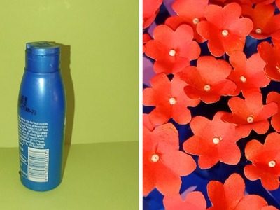 How to make creative paper vase with bottle|origami beautiful flower vase making art|diy flower vase