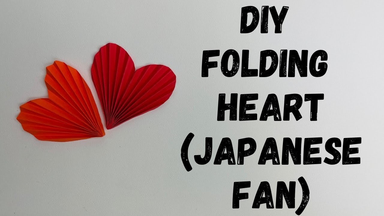 How to make DIY Origami easy folding Heart(Japanese Fan)? #papercraft #art #origami #valentinesday