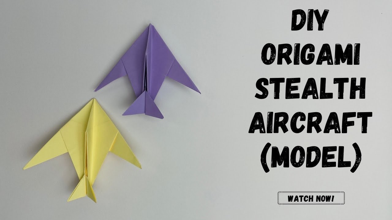 How to make DIY Origami Stealth Aircraft (Model) ? #papercraft #origami #howto #art #artist