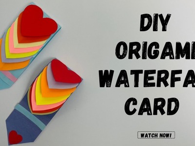 How to make DIY origami Waterfall Card ? #papercraft #origami #valentinesday #art #howto #artist