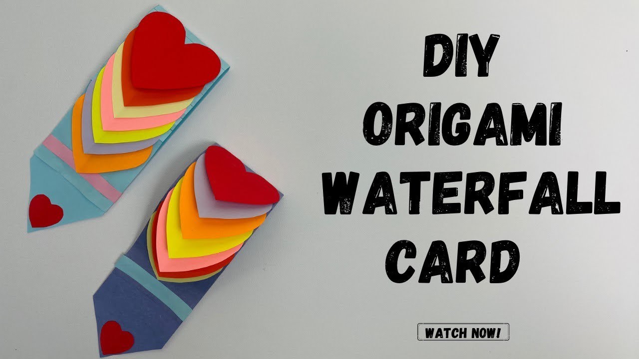 How to make DIY origami Waterfall Card ? #papercraft #origami #valentinesday #art #howto #artist