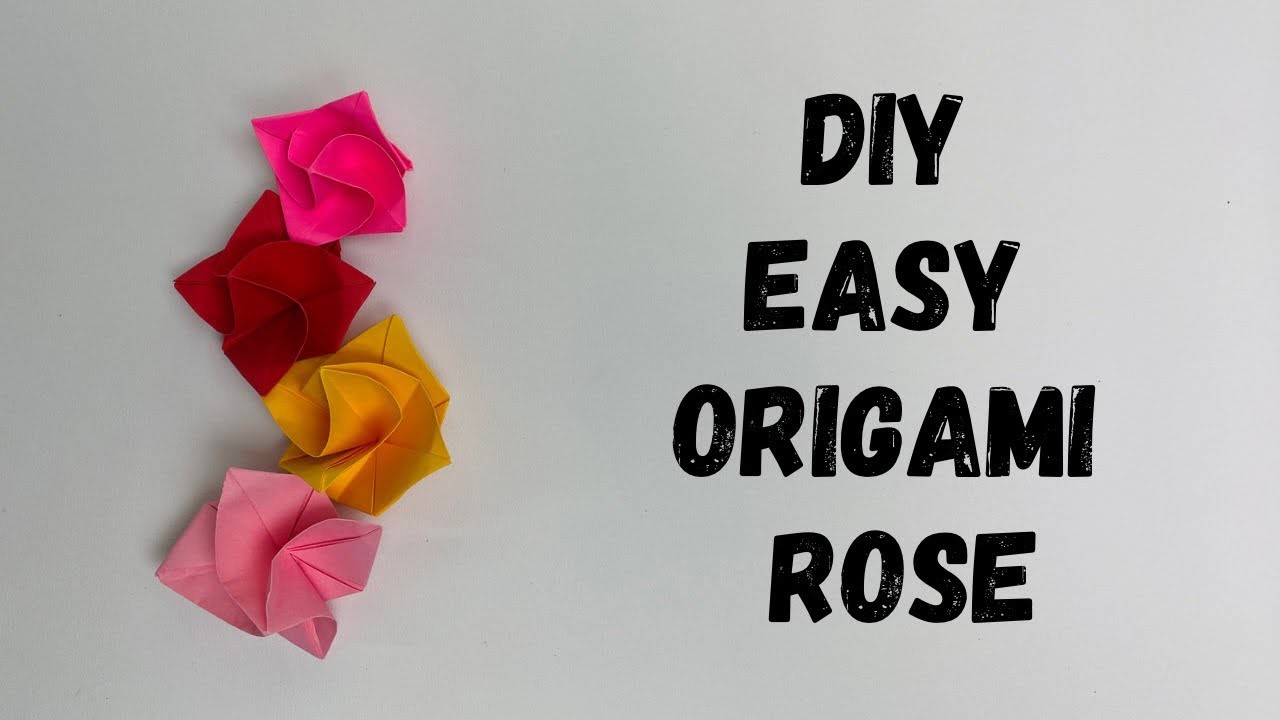 How to make easy DIY Origami Rose ? #papercraft #valentinesday #art #origami #artist #easy #howto