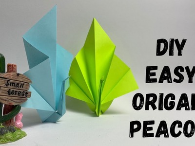 How to make easy DIY Origami Peacock ? #papercraft #art #origami #howto #artist #easy #kidsvideo