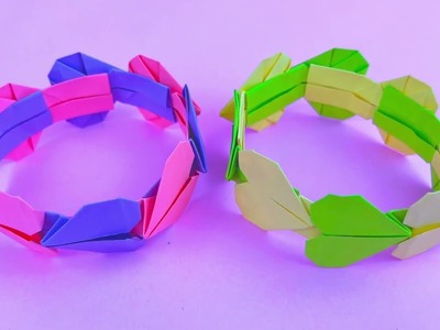 How To Make Heart Bracelet Paper Craft