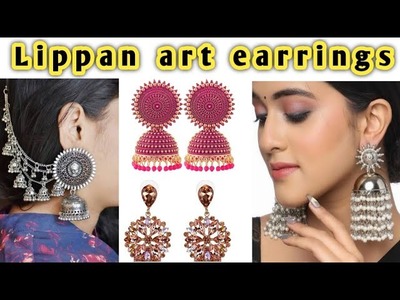 How to make lippan art earrings. lippan art earrings making at home. DIY Clay Earrings
