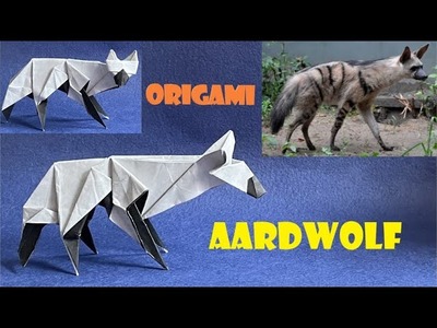 How to make Origami Aardwolf, step by step tutorial