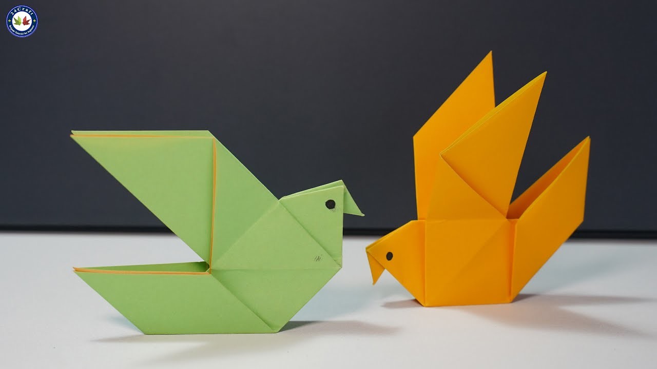 How To Make Origami Bird (4K) - Easy Origami Bird - DIY