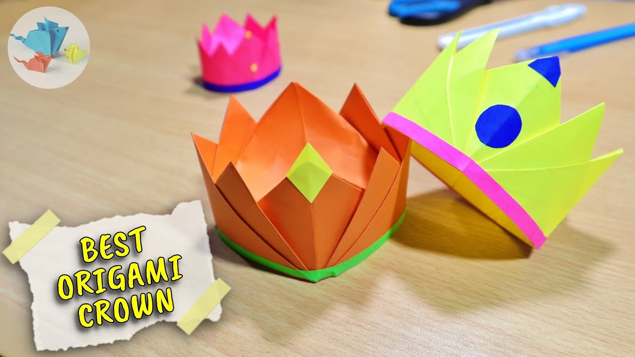 How to make origami crown | origami crown | how to make a paper crown