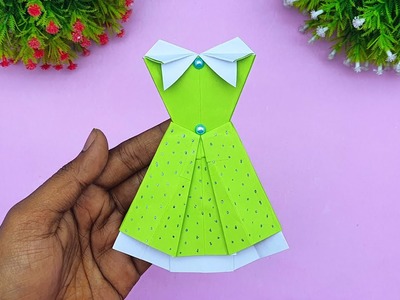 How To Make Origami Dress For Valentine Day | DIY Valentine Day Special Dress making Ideas | Crafts