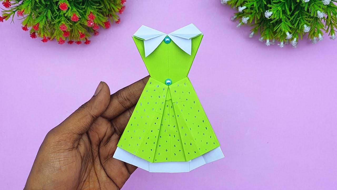 How To Make Origami Dress For Valentine Day | DIY Valentine Day Special Dress making Ideas | Crafts