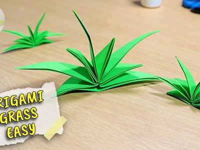 How to make origami grass | origami grass | easy origami grass
