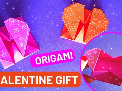 How to make origami HEART easy, origami Valentine's day gift idea