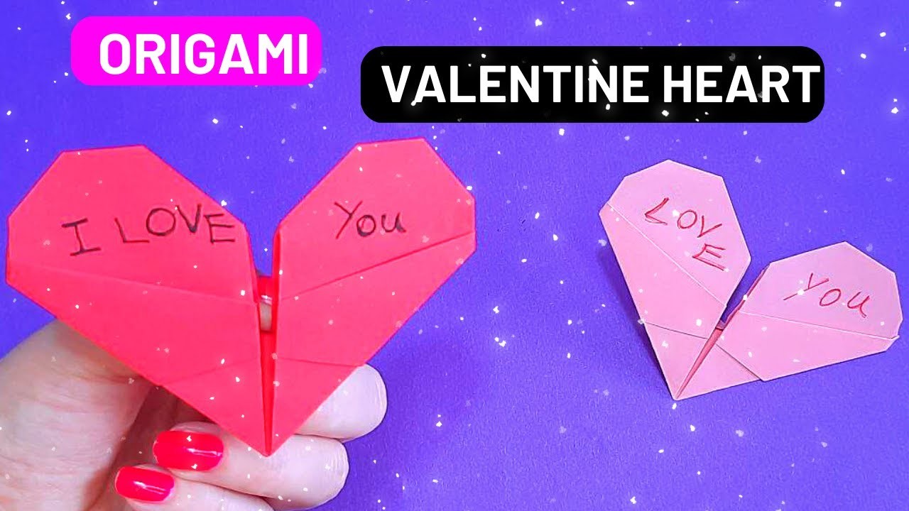 How to make origami heart butterfly:Origami.origami Valentines day gift